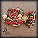 Large brooch 'Fish of St. Peter' red, Brooches, Netanya,  Фото №1