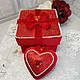 Velvet heart in a gift box. Gifts for February 14. Natka-chudinka. My Livemaster. Фото №4