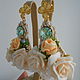 Earrings ' tea roses', Earrings, Blagoveshchensk,  Фото №1