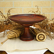 Посуда handmade. Livemaster - original item Vase for fruits and sweets made of cedar wood 24,5cm. V15. Handmade.