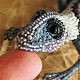 A beaded brooch 'Lisa' Brooch lizard. Spring brooch. Brooches. master Alena Litvin. My Livemaster. Фото №5