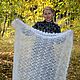 Shawls: Openwork shawl downy white, Shawls1, Urjupinsk,  Фото №1