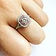 Кольцо с бриллиантами и розовыми сапфирами. Кольца. PURE DIAMONDS Jewelry. Интернет-магазин Ярмарка Мастеров.  Фото №2