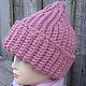 Hat knitted Marsala. Caps. chernichka. Online shopping on My Livemaster.  Фото №2