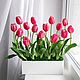 "Нежный март" Композиция из искусственных тюльпанов, Композиции, Елец,  Фото №1