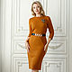 Dress 'Business classic winter' ochre, Dresses, St. Petersburg,  Фото №1