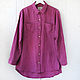 Cherry women's shirt made of 100% linen. Shirts. etnoart. Online shopping on My Livemaster.  Фото №2