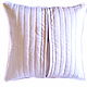 Order White decorative sofa cushion with strawberry applique. Denimhandmade.Olga. Livemaster. . Pillow Фото №3