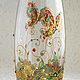 Vase 'Flying Butterfly'. Stained glass painting. Vases. RomanticArtGlass. My Livemaster. Фото №4
