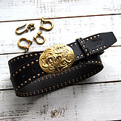 Аксессуары handmade. Livemaster - original item Handmade Genuine Leather belt with Octopus Buckle. Handmade.