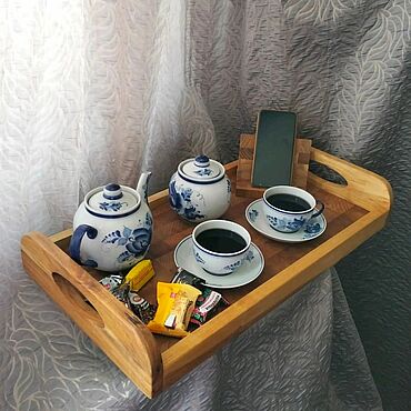 Посуда ручной работы. Ярмарка Мастеров - ручная работа Поднос из дерева. Handmade.