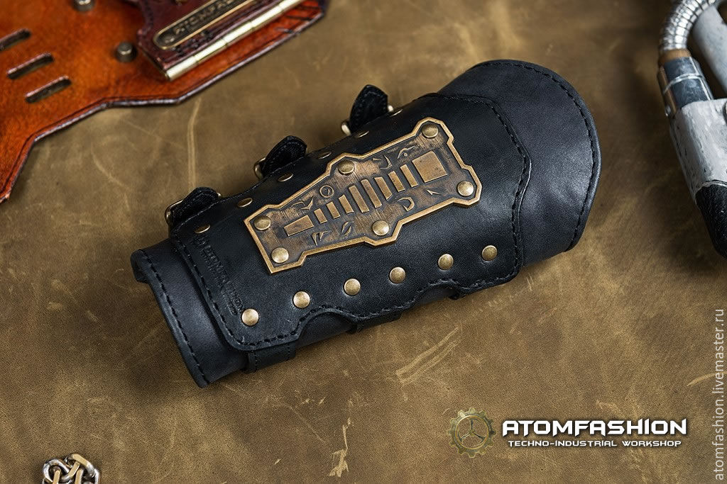 Наруч кожаный в стиле стимпанк "Бремя вечности" в интернет-магазине ...
