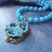 Beads from natural stones in a marine style Assol