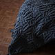 Плед накидка темно серый вязаный ажурный с бахромой. Пледы. Pompon - вязаный текстиль для дома. Ярмарка Мастеров.  Фото №5