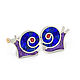 CUFFLINKS - SNAILS. Unique cufflinks with lapis lazuli and charoite, Cuff Links, Moscow,  Фото №1
