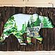 Медведь большой картина панно состаренные доски, Панно, Москва,  Фото №1