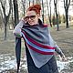 Шаль бактус вязаный  полосы РИОТА диско. Бактус. Вязаный кэжуал  UNIC Ирина. Ярмарка Мастеров.  Фото №5