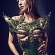 Unique handmade jade green CORSET. Carnival costumes. Evgeny Freeone. Online shopping on My Livemaster.  Фото №2