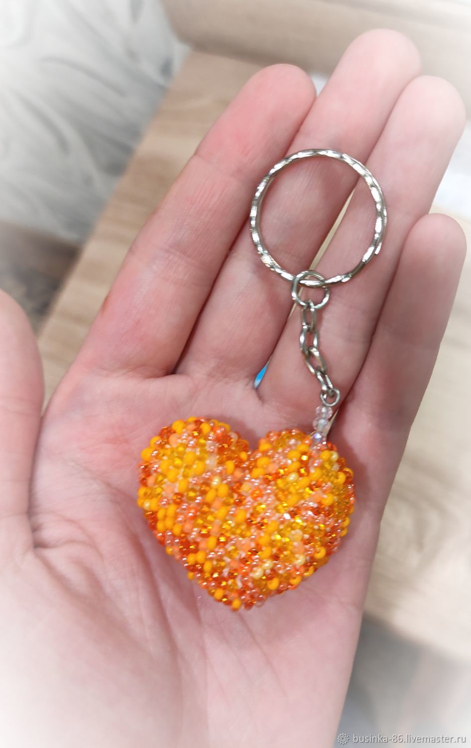 Брелок антистресс Сердечко из бисера мягкое в интернет-магазине на ...