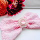 Barrette White pink Bow. Hairpins. nadinbant (Nadinbant). Online shopping on My Livemaster.  Фото №2