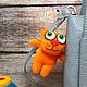 Keychain red kitten soft toy plush cat gift in the car. Stuffed Toys. Dingus! Funny cats and other toys. My Livemaster. Фото №4