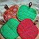 Pot holders Apples rosy for the kitchen interior in the gift. Interior elements. vedalora. Online shopping on My Livemaster.  Фото №2