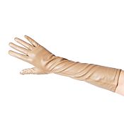 Винтаж handmade. Livemaster - original item Size 7. Long demi-season gloves of their natural light leather. Handmade.