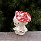  Kitty in the 'Fly Agaric' hat'. Figurine. Mila. My Livemaster. Фото №5