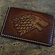 картхолдер, чехол, чехол игра престолов, игра престолов, game of thrones, winter is coming, картхолдер Stark, Старки, Stark, чехол лютоволк, чехол Handmade, handmade, тиснение, герб старков