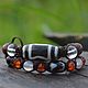 Amulet with three Dzi beads for baby. Stones: carnelian, obsidian. Bead bracelet. Jewerly for Happiness. My Livemaster. Фото №5