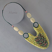 Украшения handmade. Livemaster - original item Flower fields - necklace with beaded strands. Handmade.