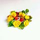 Браслет Желтые розы лэмпворк, Браслет из бусин, Санкт-Петербург,  Фото №1