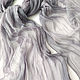 Заказать Bufanda de seda tippet Batik 'gris Perla' seda 100%. Silk Batik Watercolor ..VikoBatik... Ярмарка Мастеров. . Scarves Фото №3