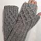 Order Knitted mittens Fun, gray. HOBBIMANIYA. Livemaster. . Mitts Фото №3