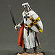 Tin soldier 54 mm. in the painting. The middle ages. Teutonic knight, Model, St. Petersburg,  Фото №1
