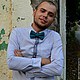 Заказать Галстук-бабочка темно-бирюзовый из хлопка. OXBRIDGE (Яна). Ярмарка Мастеров. . Галстуки Фото №3