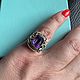 Order Ring with a secret, amethyst, silver, 16 p., Indonesia. Dutch West - Indian Company. Livemaster. . Vintage ring Фото №3
