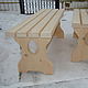 Банная скамейка из массива алтайского кедра. Скамейки для сада. Столярная мастерская на Телецком. Интернет-магазин Ярмарка Мастеров.  Фото №2