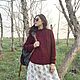 Order Jumper, sweater "RED WINE" from the Italian merino wool. Dobryy_vyaz. Livemaster. . Sweaters Фото №3