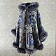 Order Warm velvet poncho with natural fur. Olga Lavrenteva. Livemaster. . Ponchos Фото №3