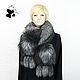 Chic fur boa scarf made of Finnish black and brown Fox fur, Collars, Ekaterinburg,  Фото №1