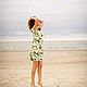 Linen dress ' Orchids'. Dresses. Aleksandra Majskaya. My Livemaster. Фото №5
