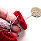 Doll mittens 5 cm knitted red jacquard. Clothes for dolls. BarminaStudio (Marina)/Crochet (barmar). My Livemaster. Фото №4