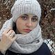 комплект ПЕРВЫЙ СНЕГ. Комплекты головных уборов. Virginia (Верина). Ярмарка Мастеров.  Фото №4