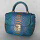 Leather handbag from Python, Crossbody bag, Izhevsk,  Фото №1