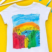 Детская футболка с росписью - Миньоны с Днем Рождения Birthday Minions