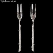 Посуда handmade. Livemaster - original item Silver fork with Bear. Handmade.
