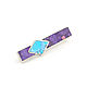 Tie clip. Turquoise and Charoite. Natural stones, Tie clip, Moscow,  Фото №1