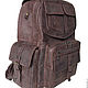 Men's leather backpack briefcase "G. I. Blues", Men\\\'s backpack, St. Petersburg,  Фото №1