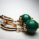 Earrings malachite 'Noble green'. Earrings. Beautiful gifts for the good people (Alura-lights). My Livemaster. Фото №4